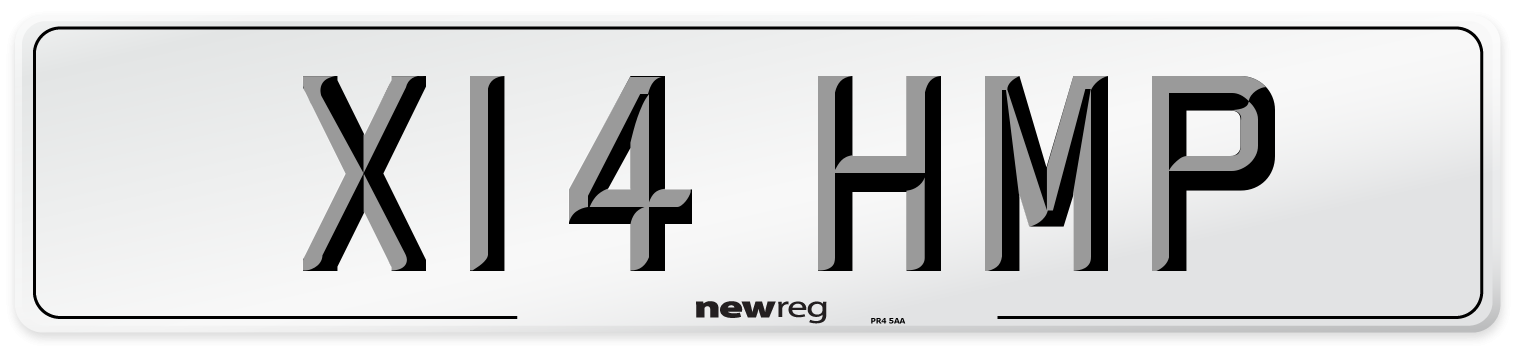 X14 HMP Number Plate from New Reg